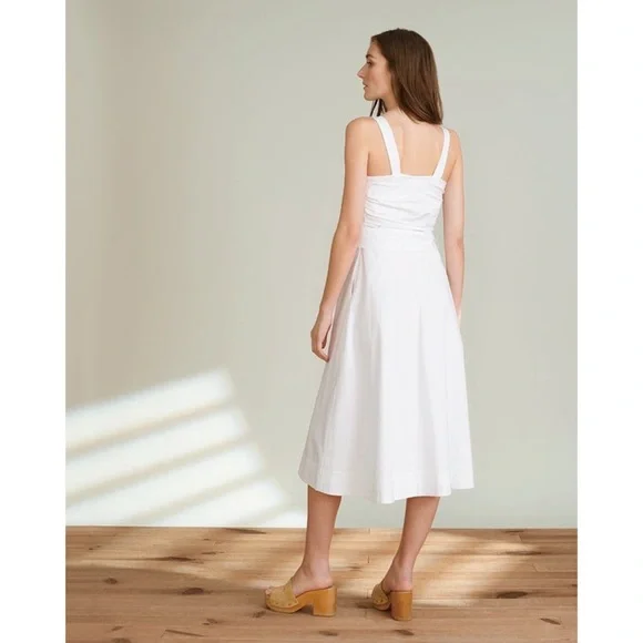 VERONICA BEARDPositano Ruched Bow Midi Dress